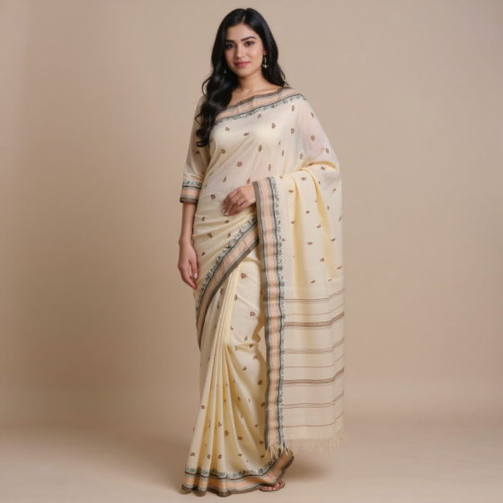 Handloom Bengal Cotton Tangail Saree