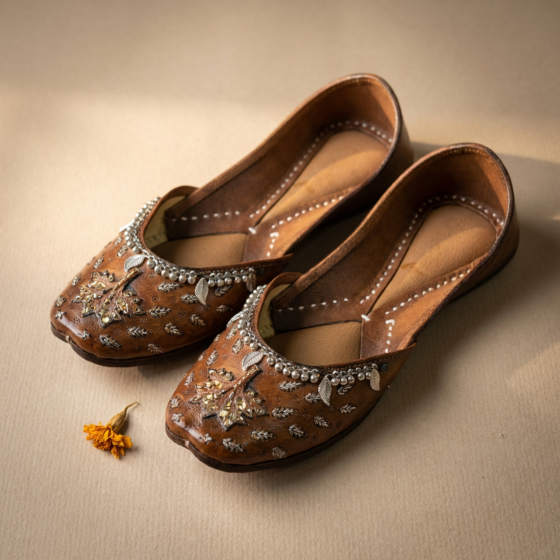 Handcrafted Leather Brown Jutti