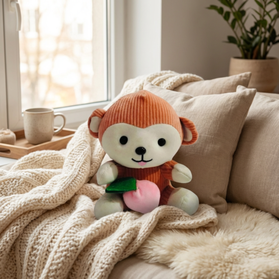Handmade Monkey Plushie Toy