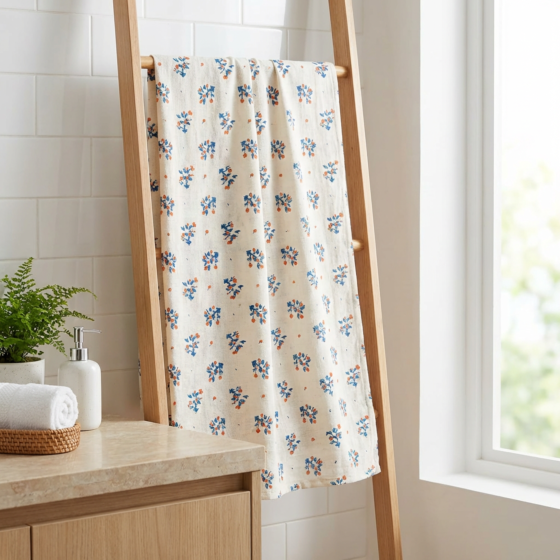 Handloom Cotton Printed Bath Towel