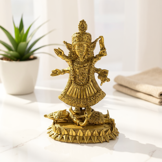 Goddess KALI Idol 9 inch - GI Certified Bengal Dokra