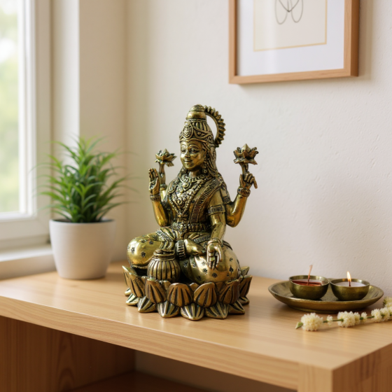 Brass Lakshmi Statue KBH09295