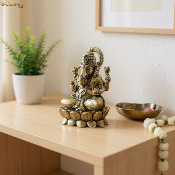 Brass Ganesha Idol KBH09258