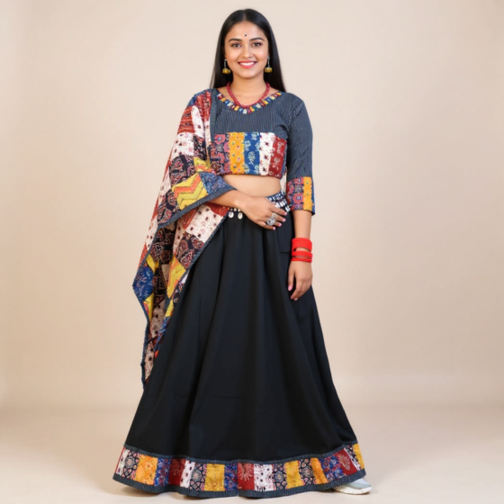 Handcrafted Pure Cotton Multicolour Chaniya Choli