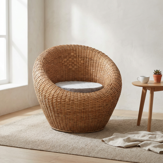 Handmade Cane Apple Chair