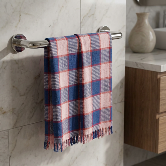 Handloom Checked Bath Towels|Multicolour