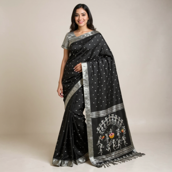 Handmade Paithani Saree I Black