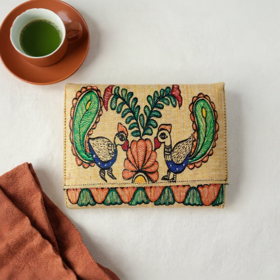 Hand-Painted Madhubani Wallet I Multicolour