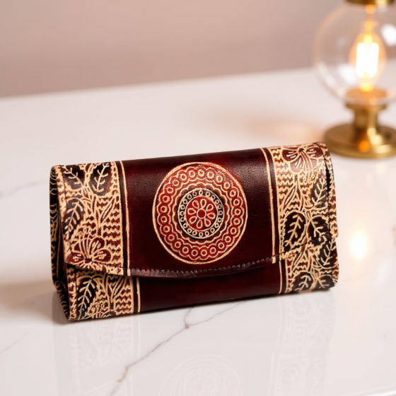 Genuine Leather Shantiniketan Clutch Purse