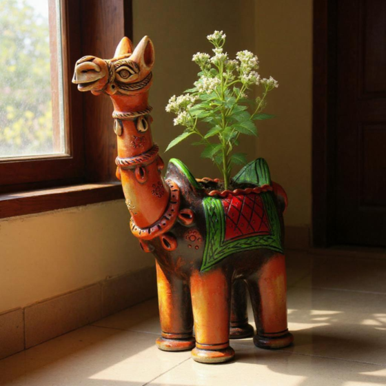 Handcrafted Camel Planter