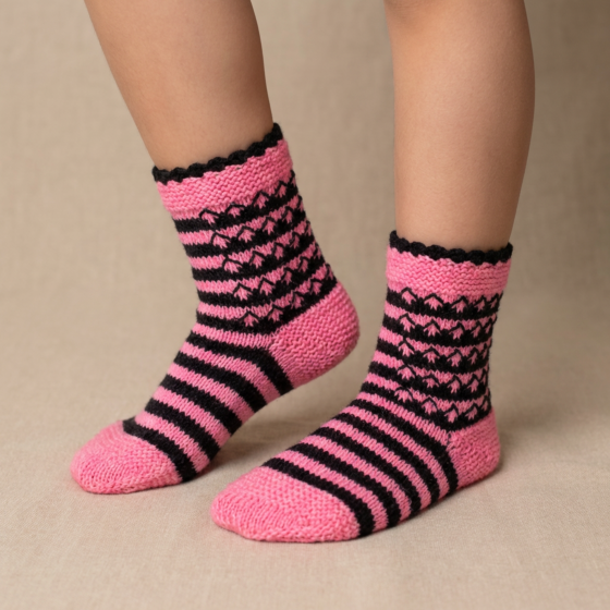 Handwoven Kids Socks| Pink