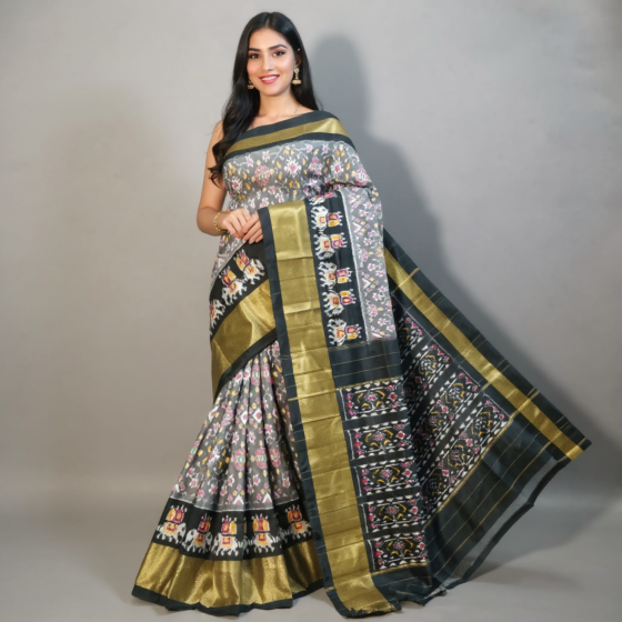 double ikkat silk sarees