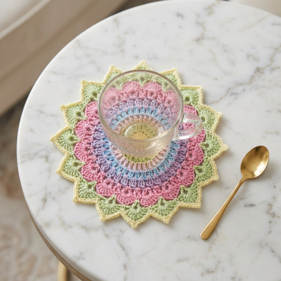 Handwoven Tea Table Coaster | Multicolour