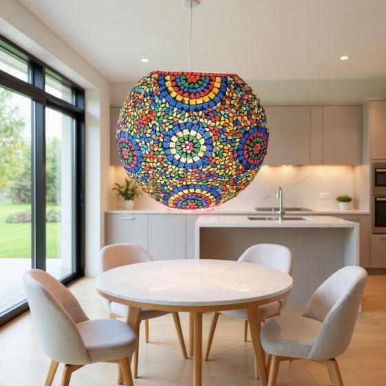 Glass Turkish Mosaic Lamp | 12 inches