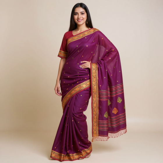 Cotton saree with Blouse Piece