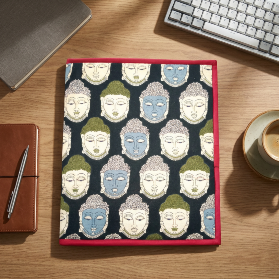 Hand-Printed Buddha Folder