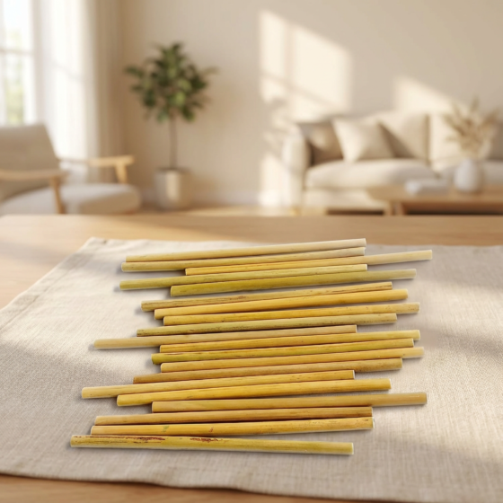 Handmade Bamboo Straws | 5.7” – 5.9” | Long | 0.20”-0.24” Diameter