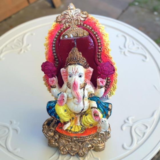 Handcrafted Clay Ganesha Idol | 20x14x9 cm