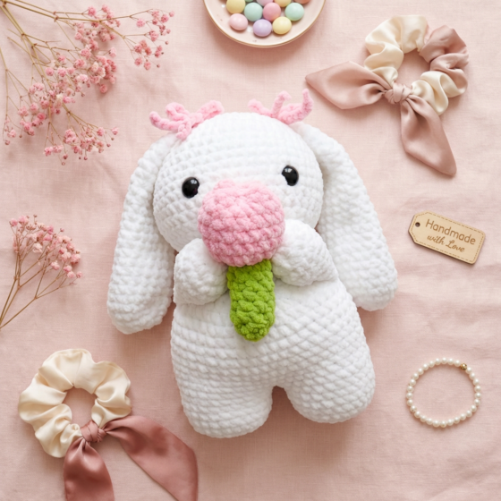 Hand-Crocheted Bunny Toy