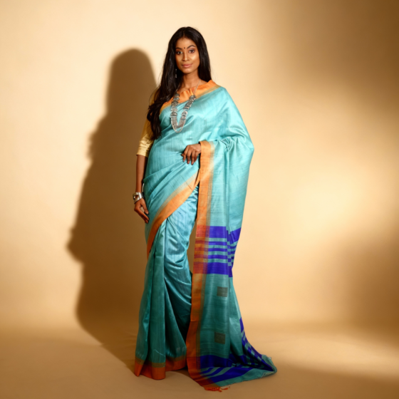 JHARCRAFT TASAR ERI HANDLOOM SAREE