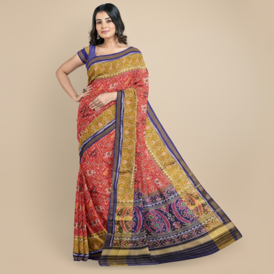Single Ikat Patola Silk Saree