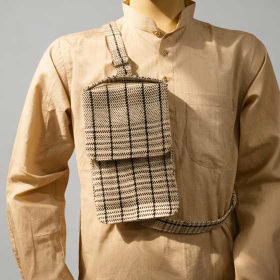 Handwoven Fanny Bag for Men | 26x16x1 cm