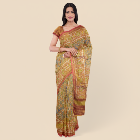 Single Ikat Patola Silk Saree