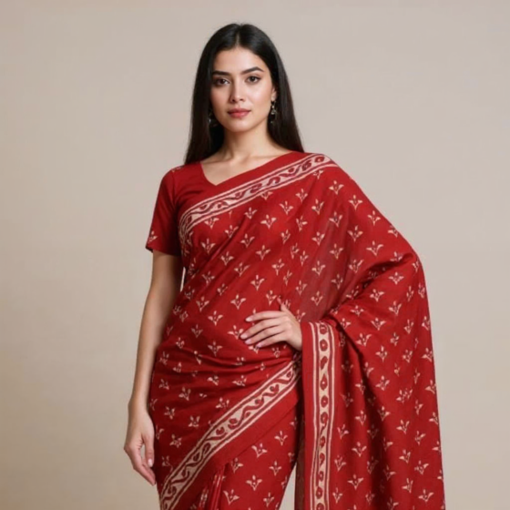 Mulberry Silk Printed Saree