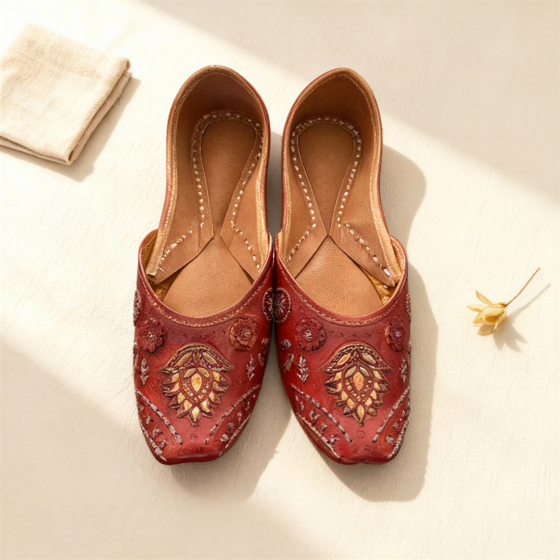 Pure Leather Punjabi Tilla Jutti