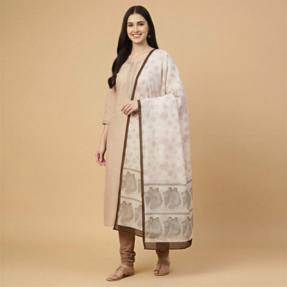 Handloom Cotton Printed Dupatta