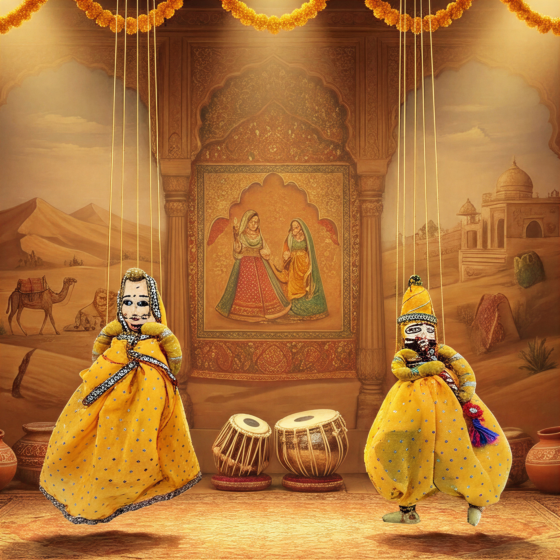 Handcrafted Kathputlis | Pair of 2 | 15x7 inches