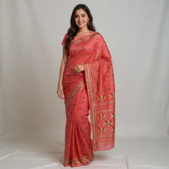 Exclusive Bengal Handloom  Sarees-Red