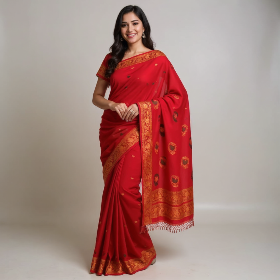 Cotton saree with Blouse Piece