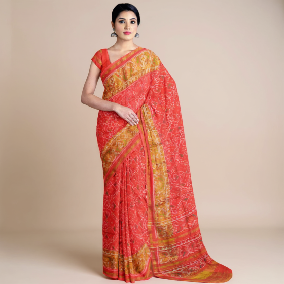 Single Ikat Patola Silk Saree
