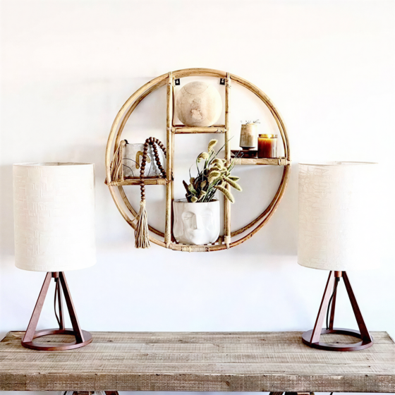 Handmade Cane Rattan Magazine Shelf 