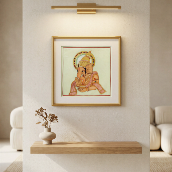 Hand-Painted Ganesha Scenery | 5x5 Inches