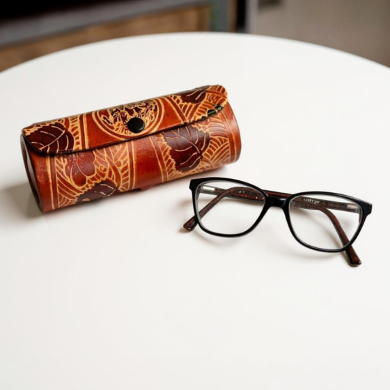 Handcrafted Leather Spectacle Case | 15x8x7 cm
