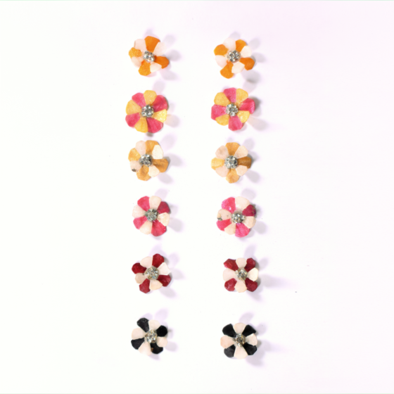 Handmade Fish Scale Earrings | Set of 6 | Multicolour