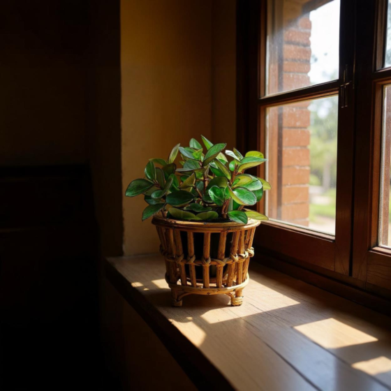 Handmade Cane Planter | 1 Piece