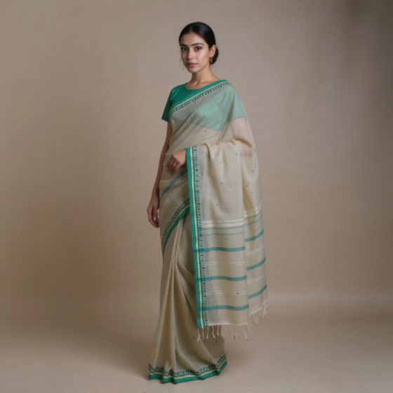 Exclusive Bengal Handloom Saree | Grey