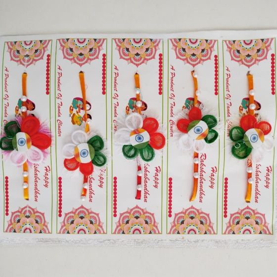 Handmade Tiranga Rakhi (5 pieces)