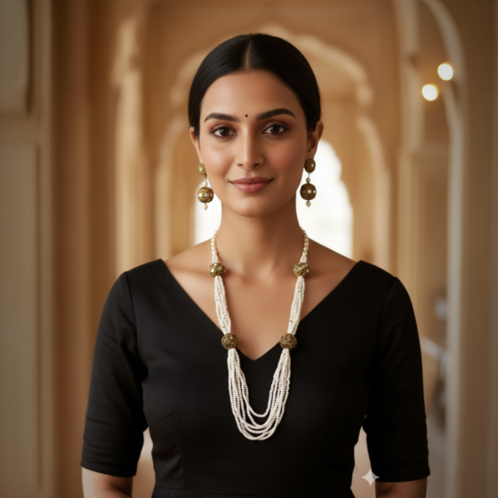 Handmade Seed Beads Necklace | White