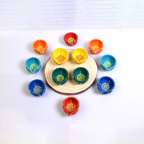 Decoreer Terracotta Zero Diya - 12 pc set