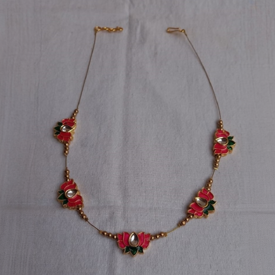 Gold Tone String Wire | Pink Lotus Pendants