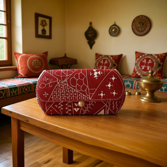 Hand-Embroidered Purse for Women