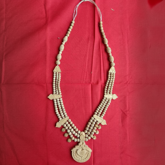 Handcrafted Tulsi Kanthi Mala | Peacock pendant