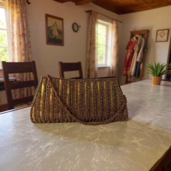 Embellished Clutch Bag | Golden