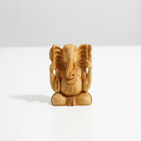 Handcrafted Wooden Ganesha Showpiece