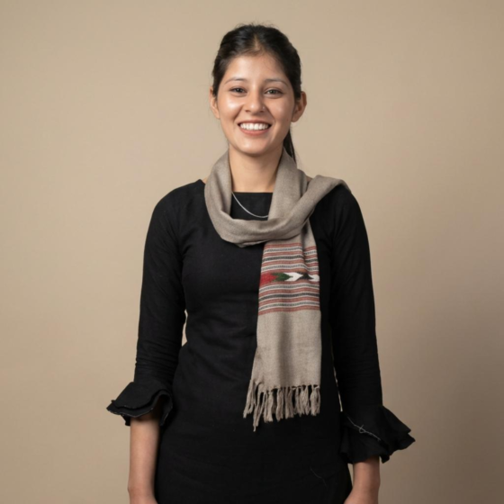 Handloom Kullu Sheep Wool Muffler for Women