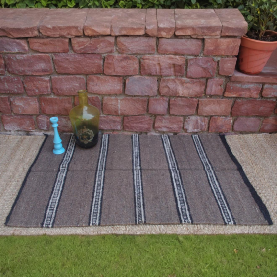 Handmade Cotton Rug - Brown